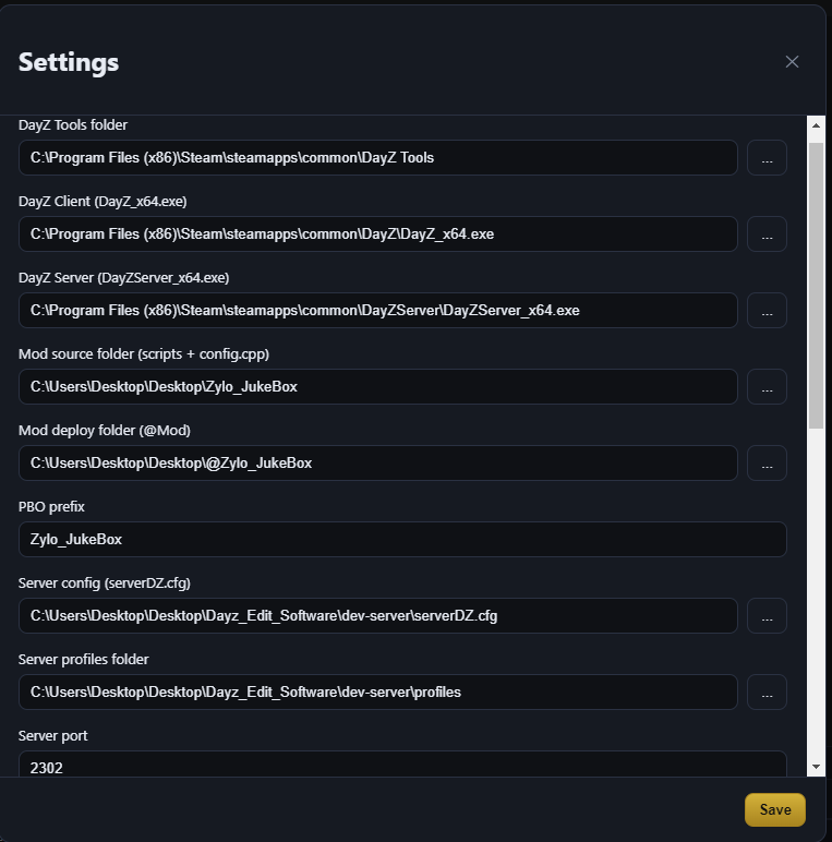 Zylo Mod Launcher — deploy and DayZ test loop